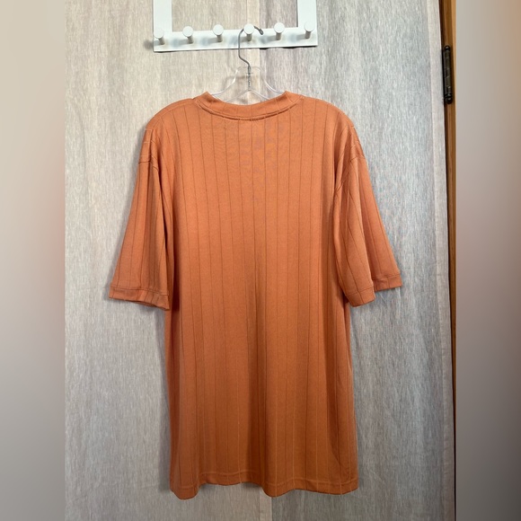 Orange Ribbed T-Shirt - Picture 2 of 5